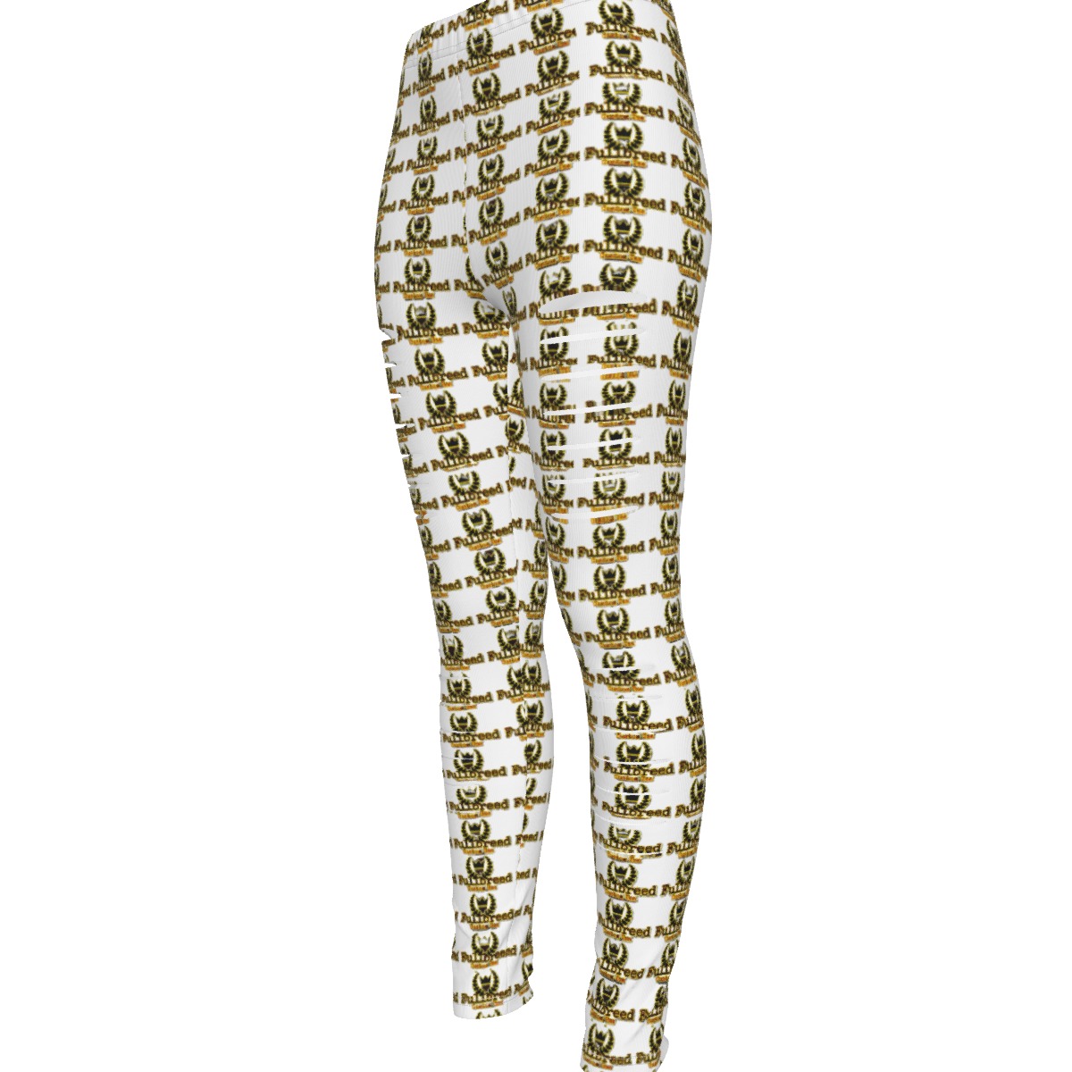 FullbreedCustom Print Women's Ripped Leggings - Image 4