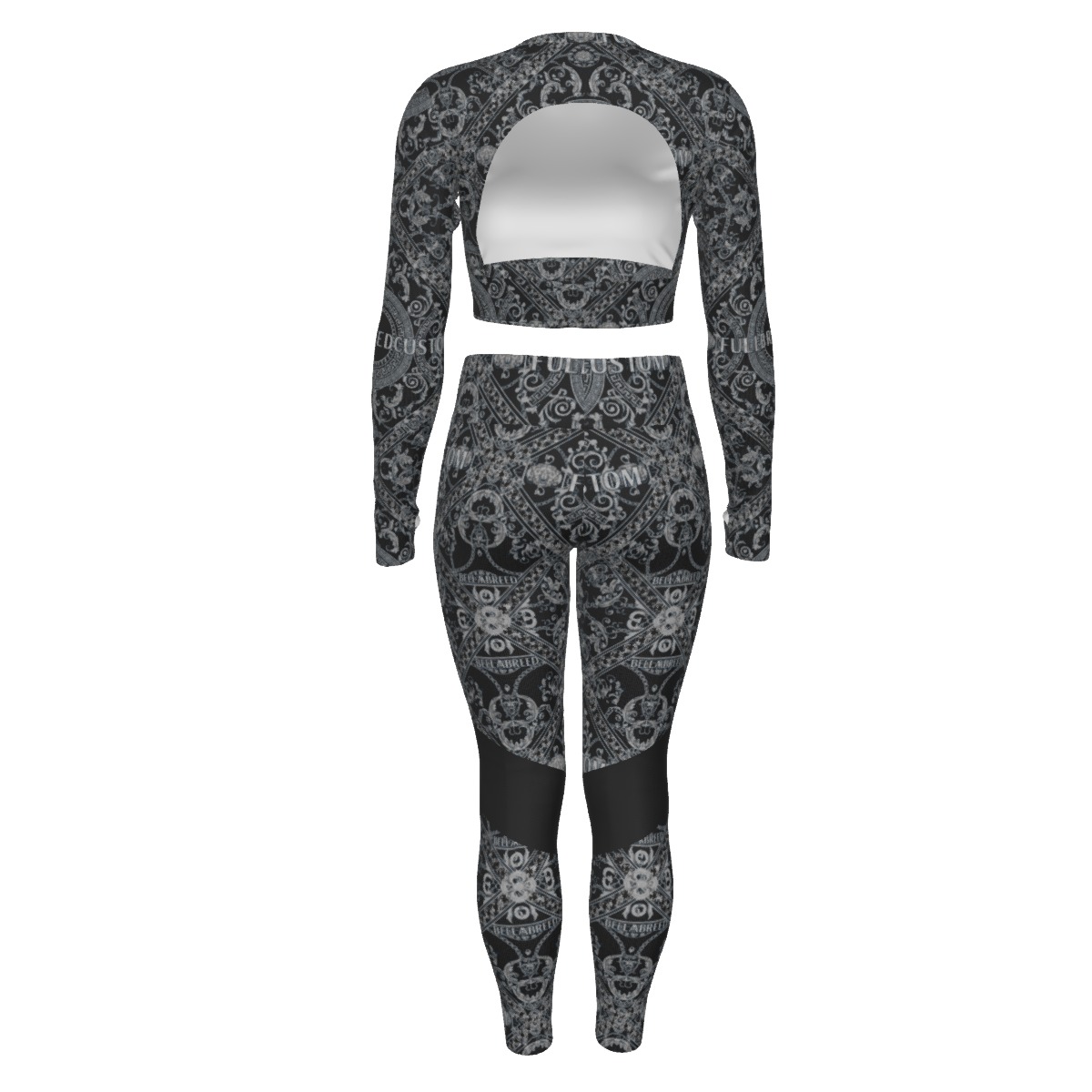 FullbreedCustom Print Women's Sport Set With Backless Top And Leggings - Image 2