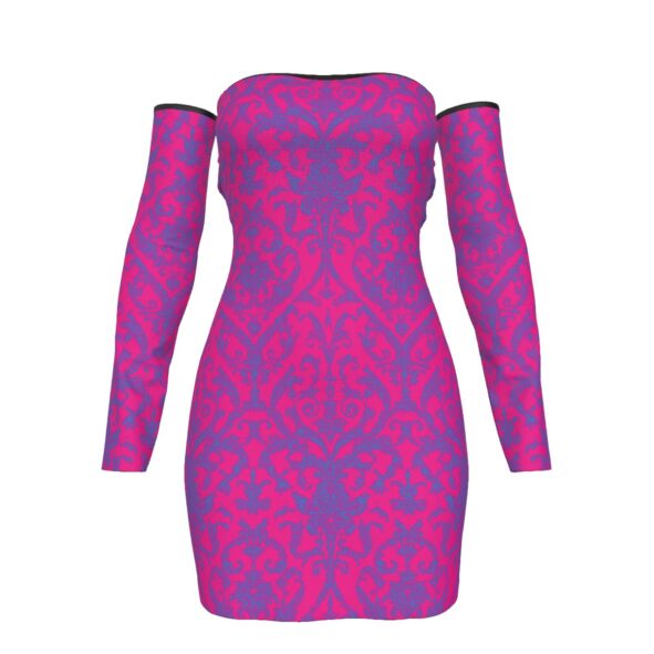 FullbreedCustom Print Women's Off-shoulder Back Lace-up Dress