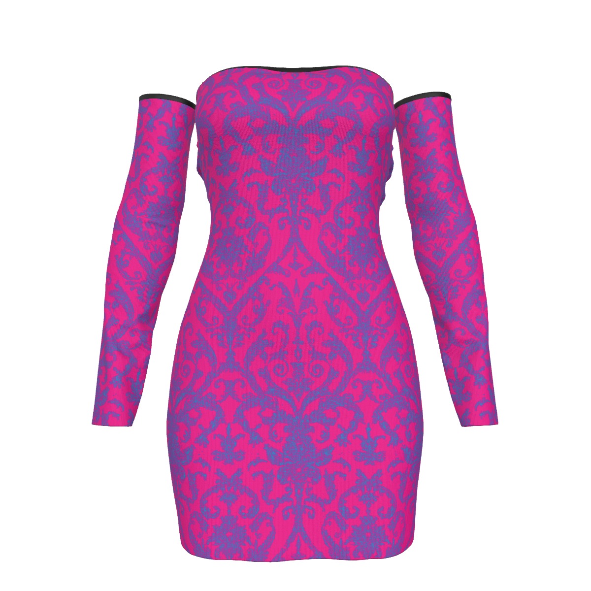 FullbreedCustom Print Women's Off-shoulder Back Lace-up Dress