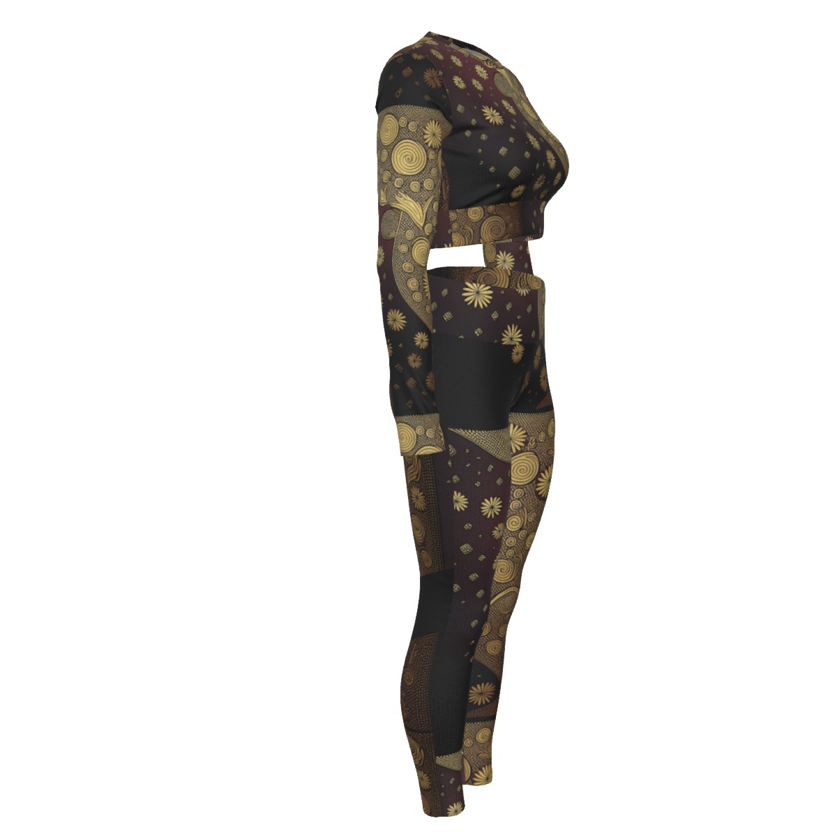 All-Over Print Women's Sport Set With Backless Top And Leggings - Image 3