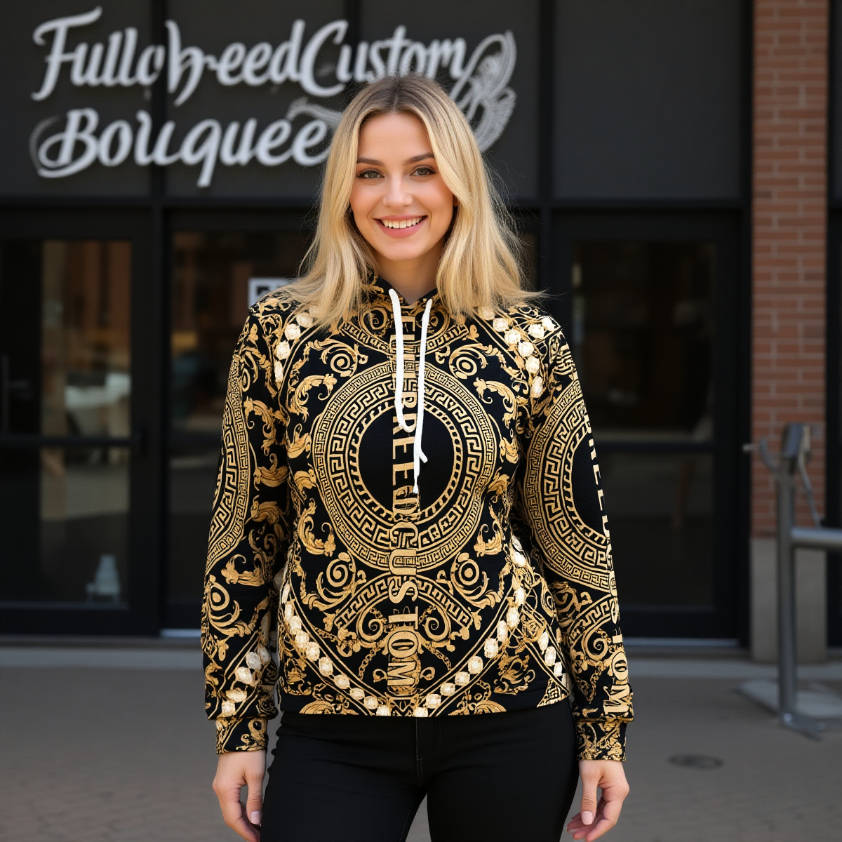 Fullbreedcustom Print Unisex Cozy Cat Ear Hoodie