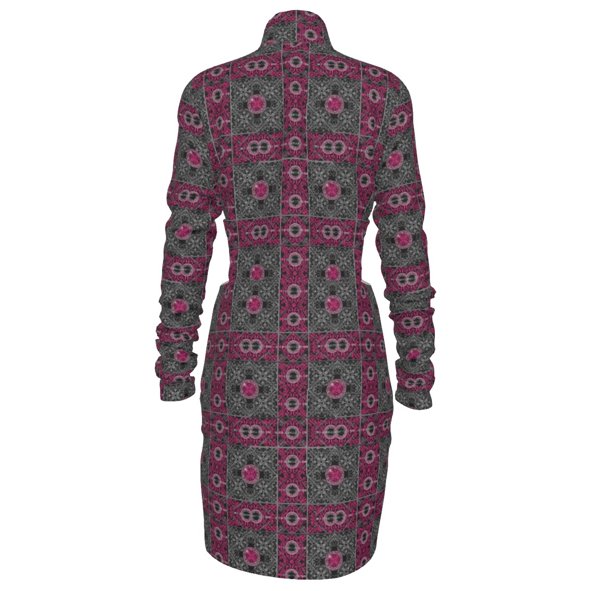 FullbreedCustom Print Women's Waist Hollow Hip Dress - Image 3