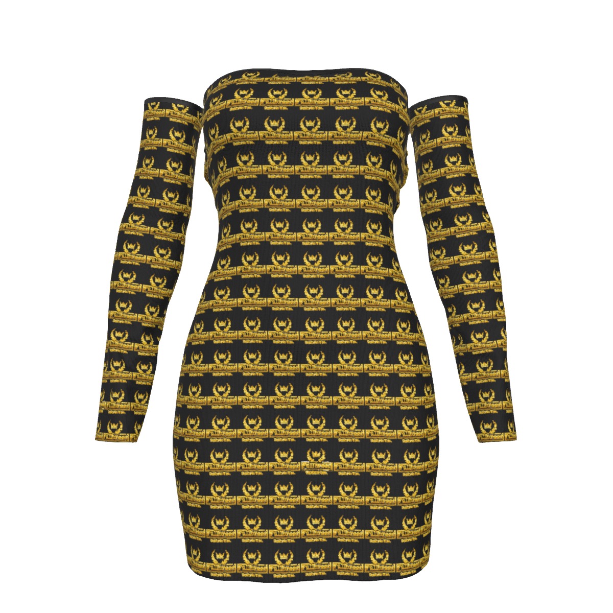 FullbreedCustom Print Women's Off-shoulder Back Lace-up Dress - Image 2