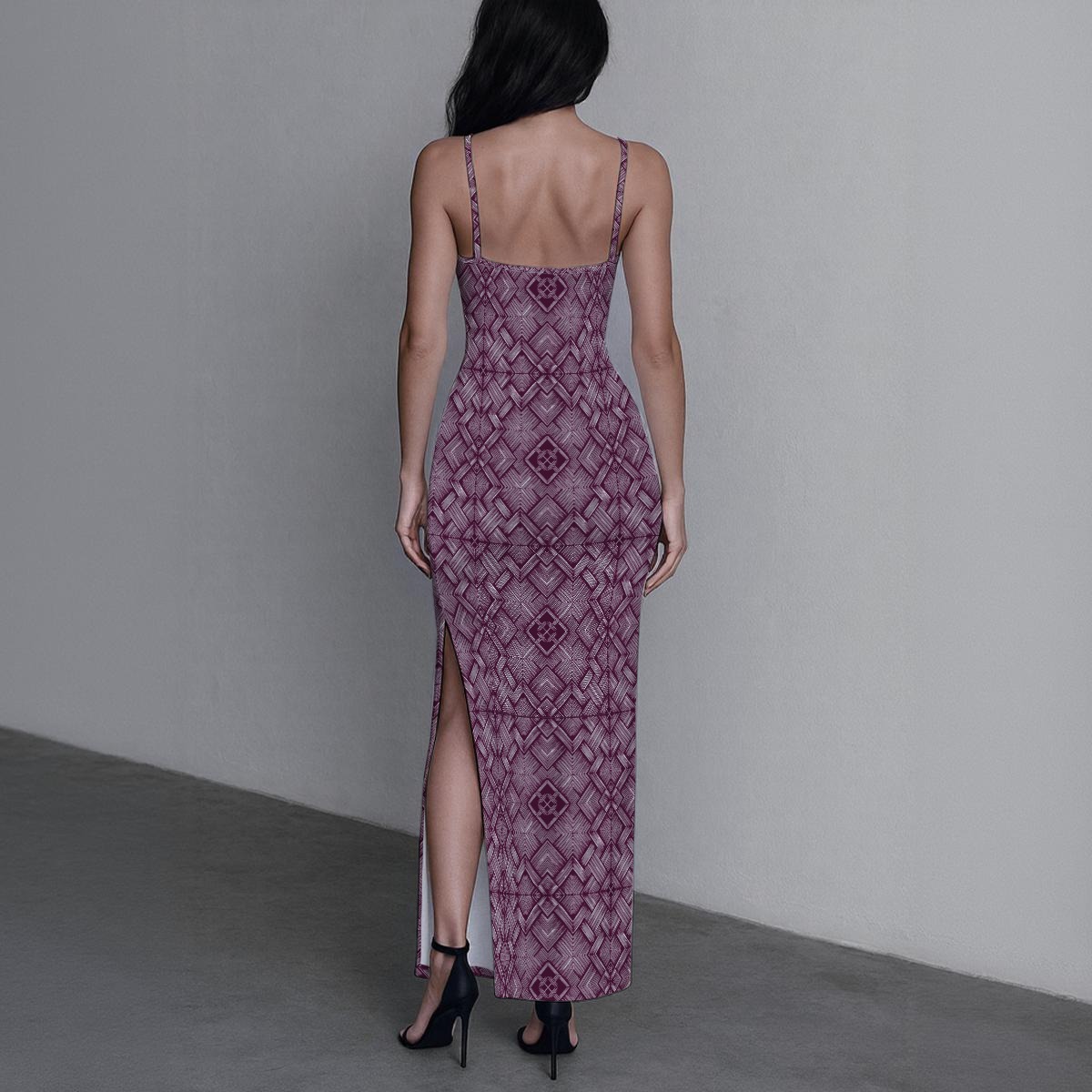 FullbreedCustom Print Women's Long Dress with Slit - Image 4