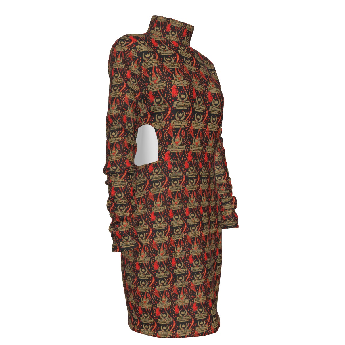 All-Over Print Women's Waist Hollow Hip Dress - Image 3
