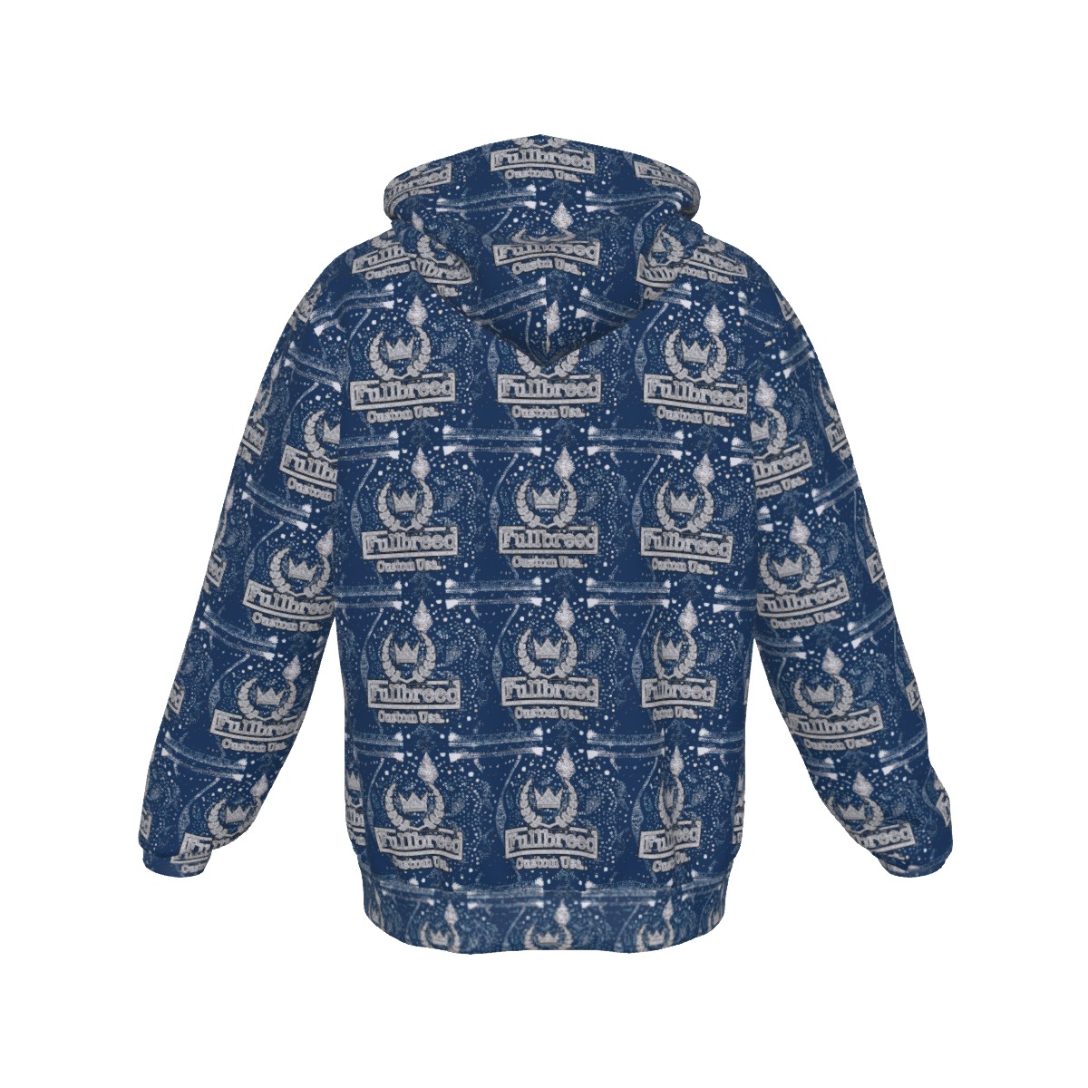 FullbreedCustom Print Zip Up Hoodie With Pocket - Image 2