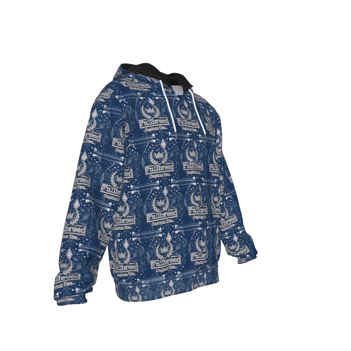 FullbreedCustom Print Zip Up Hoodie With Pocket - Image 3