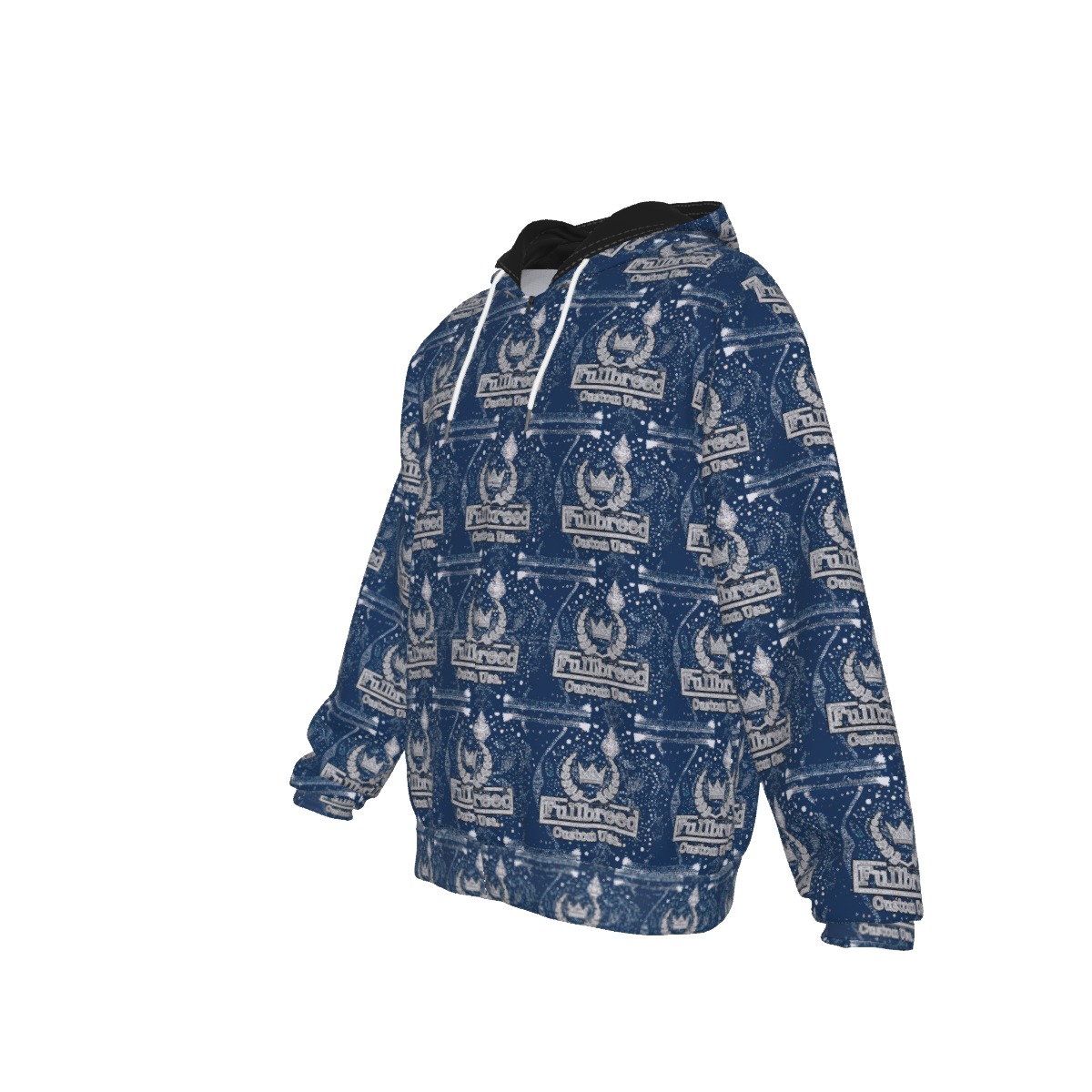 FullbreedCustom Print Zip Up Hoodie With Pocket - Image 4