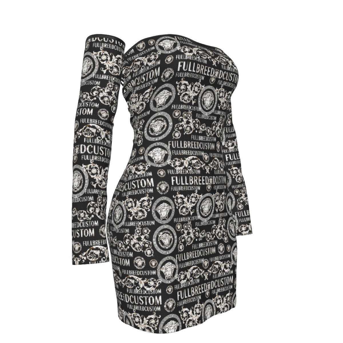 FullbreedCustom Women's Off-shoulder Back Lace-up Dress - Image 4