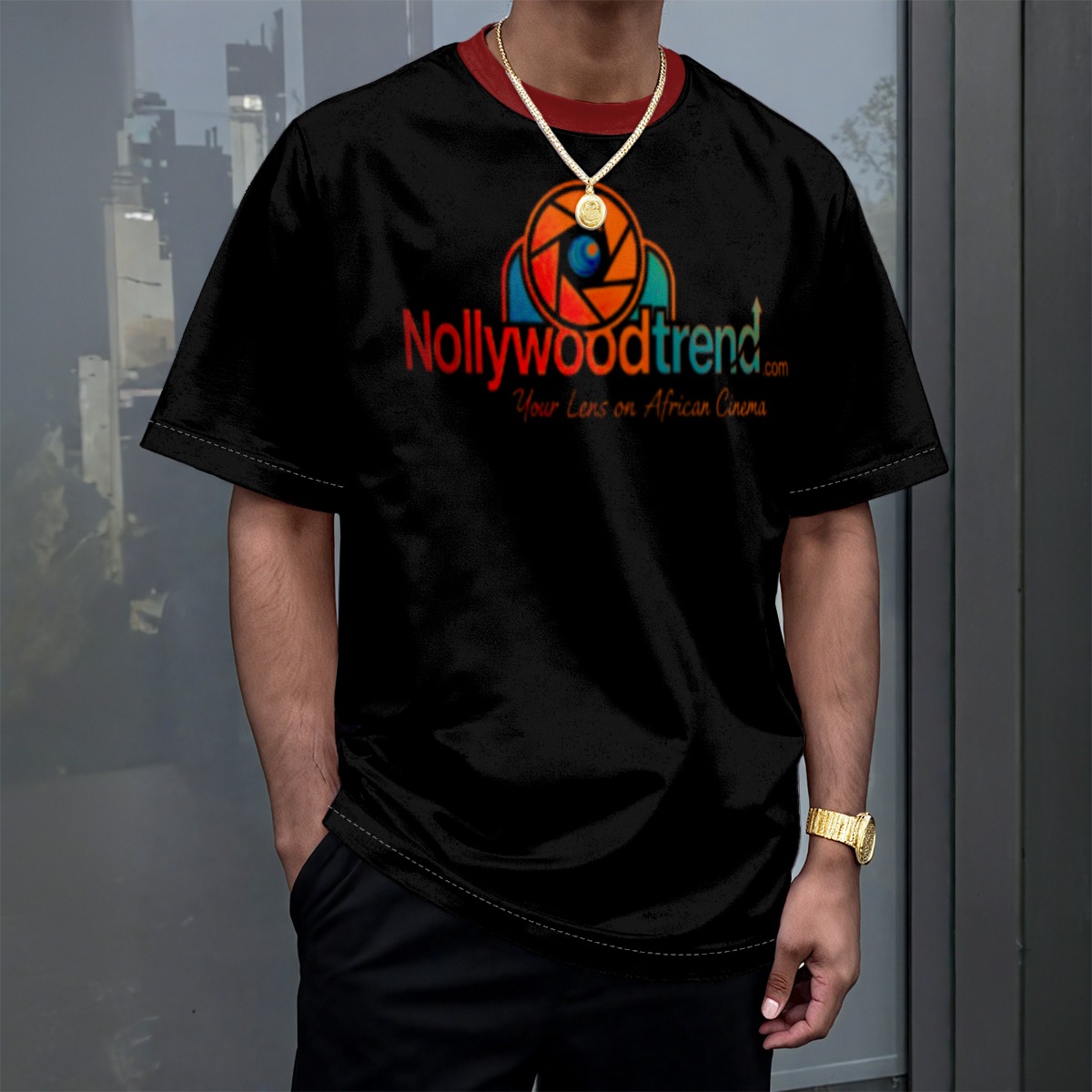 NollywoodTrend Print Unisex Drop-shoulder T-shirt|180GSM - Image 2