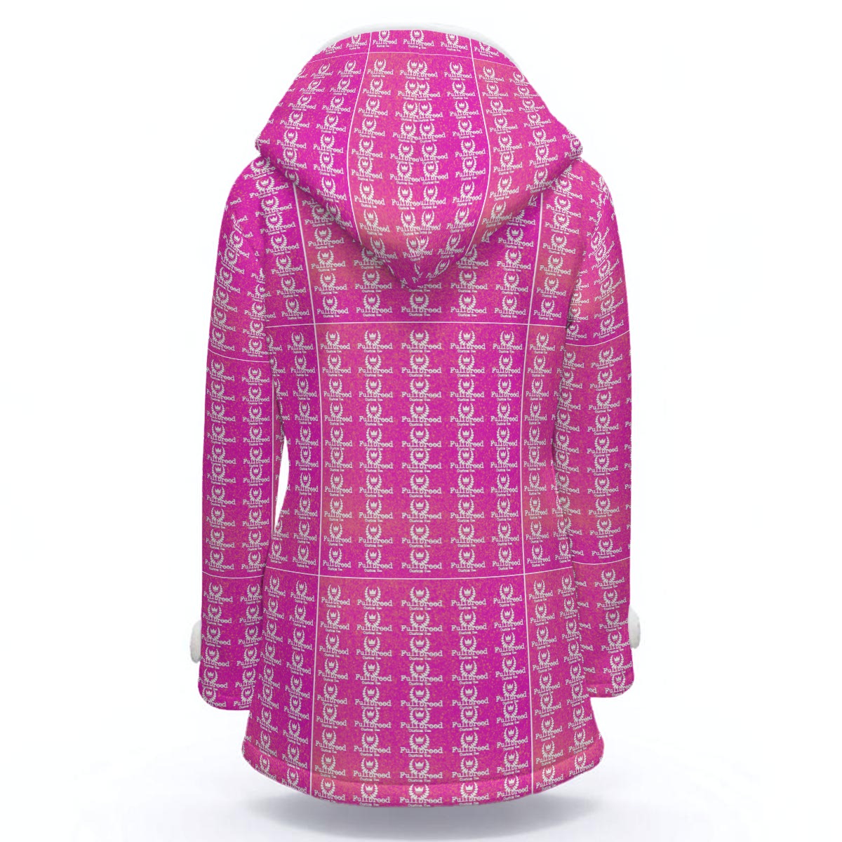 fullbreedcustom Women's Hooded Double-Breasted Winter Coat With Fleece - Image 4