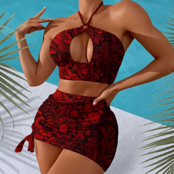 FullbreedCustom Print Women's Halter Neck swimming Suit