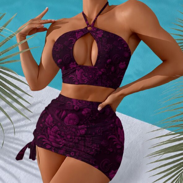 FullbreedCustom Print Women's Halter Neck swimming Suit