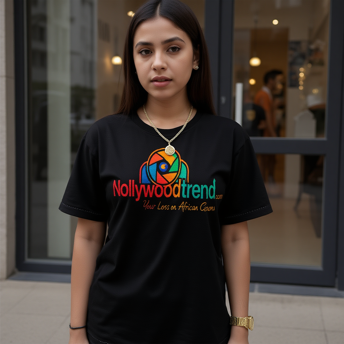 NollywoodTrend Print Unisex Drop-shoulder T-shirt|180GSM