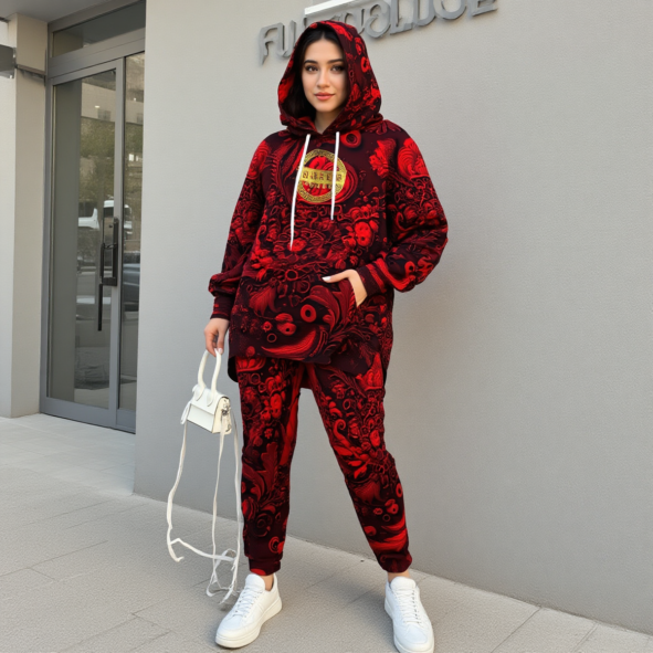 FullbreedCustom Print Women's Stretch Hoodie Set