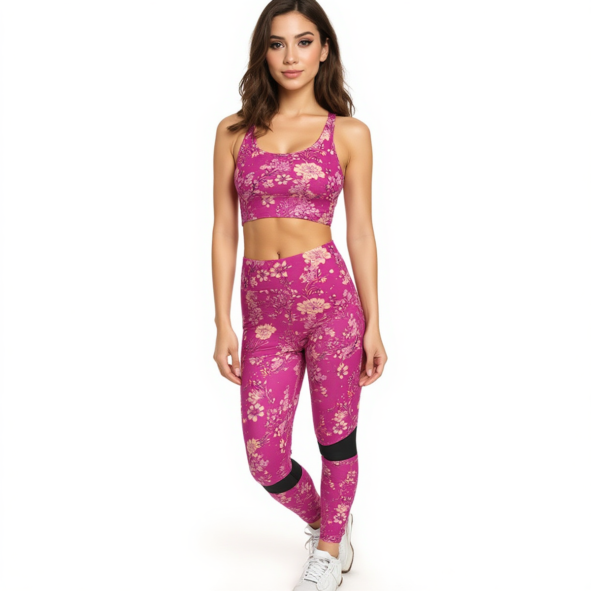 FullbreedCustom Print Women's Sport Set With Backless Top And Leggings