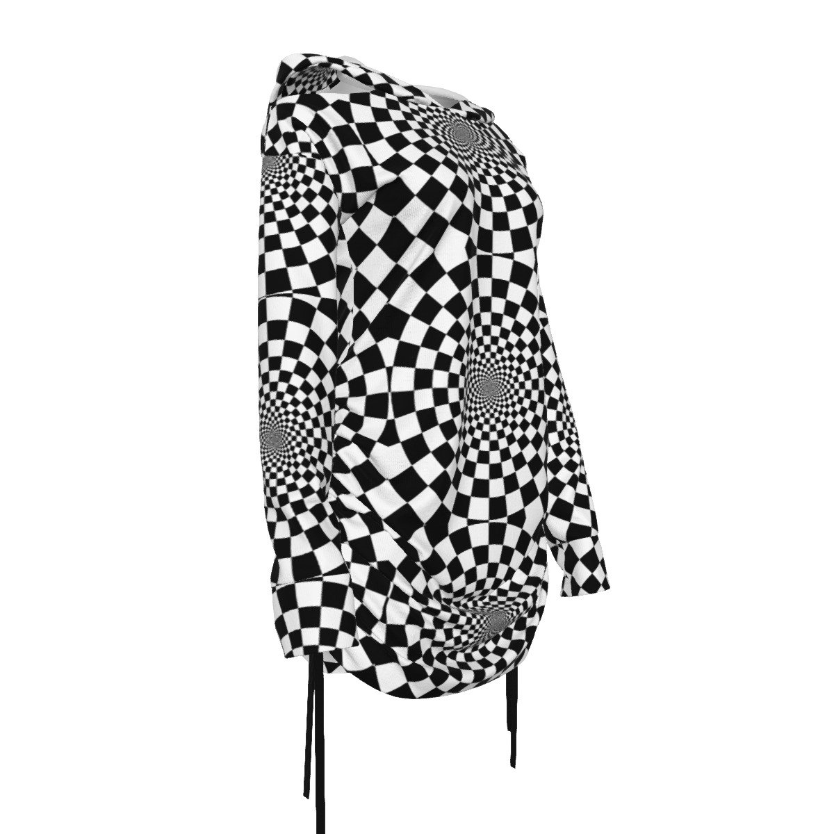 FullbreedCustoom Print Women's One-shoulder Dress With Waist Shirring - Image 4