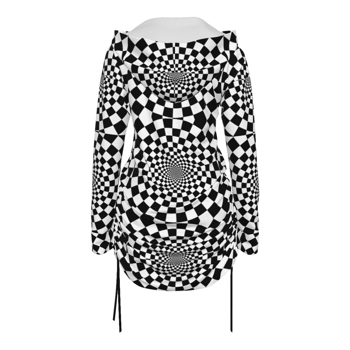 FullbreedCustoom Print Women's One-shoulder Dress With Waist Shirring - Image 2