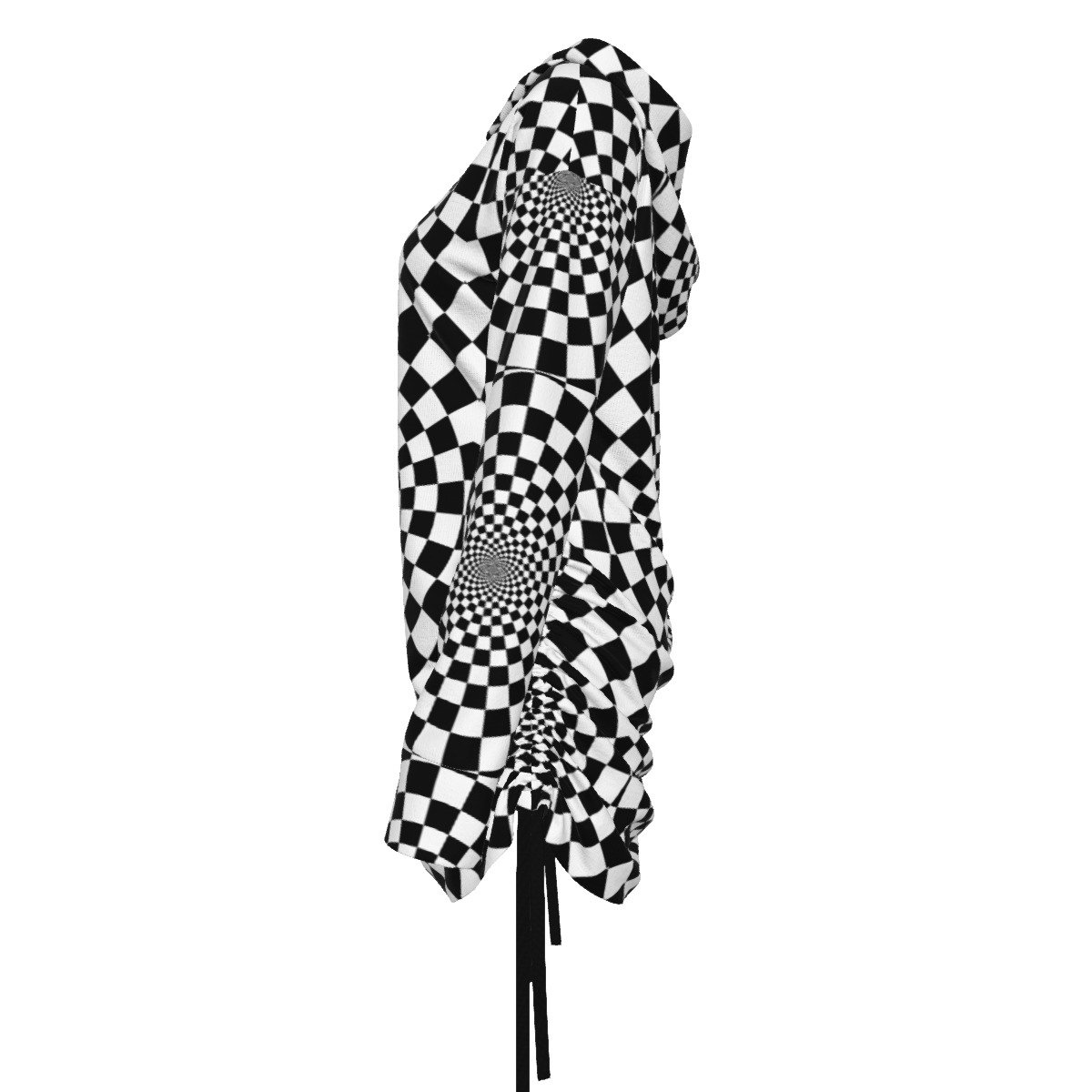 FullbreedCustoom Print Women's One-shoulder Dress With Waist Shirring - Image 5