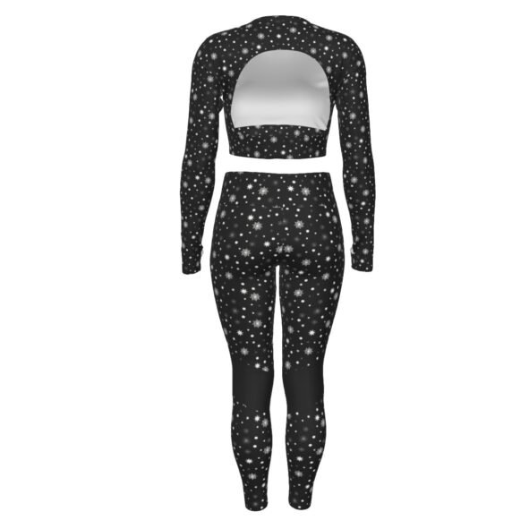 FullbreedCustoom Print Women's Sport Set With Backless Top And Leggings
