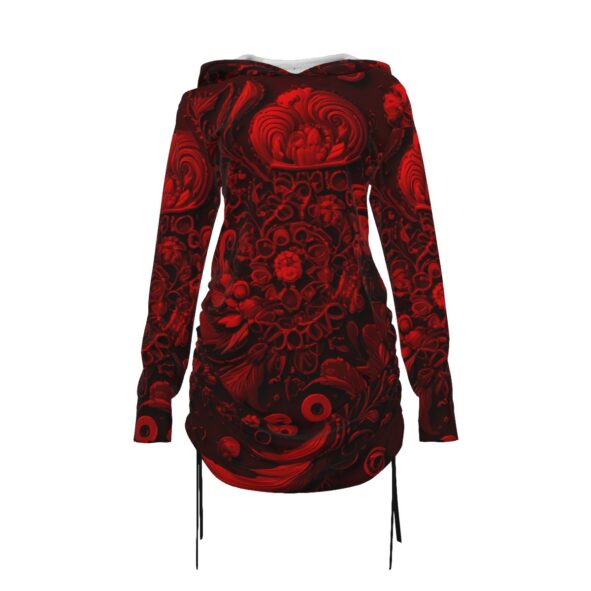 FullbreedCustoom Print Women's One-shoulder Dress With Waist Shirring