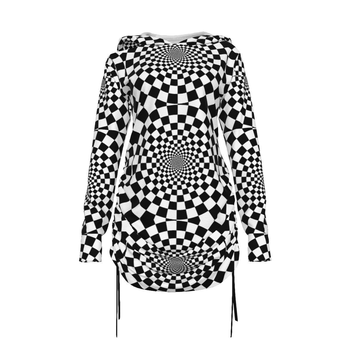 FullbreedCustoom Print Women's One-shoulder Dress With Waist Shirring