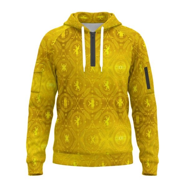 FullbreedCustom Print Men’s Fleece Half-Zip Hoodie With Arm Pockets