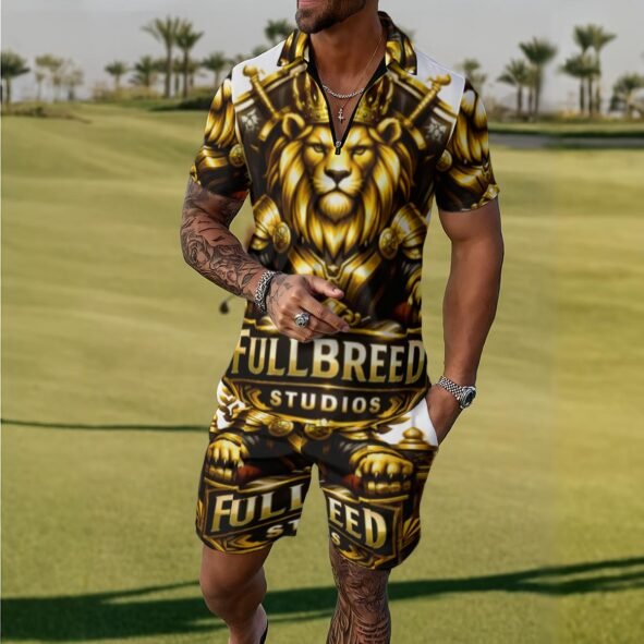 All-Over Print Men's Polo Sportswear Set