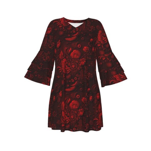 FullbreedCustom Women's Stacked Ruffle Sleeve Dress