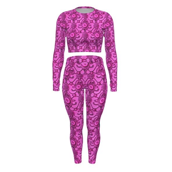 FullbreedCustom  Print Women's Sport Set With Backless Top And Leggings