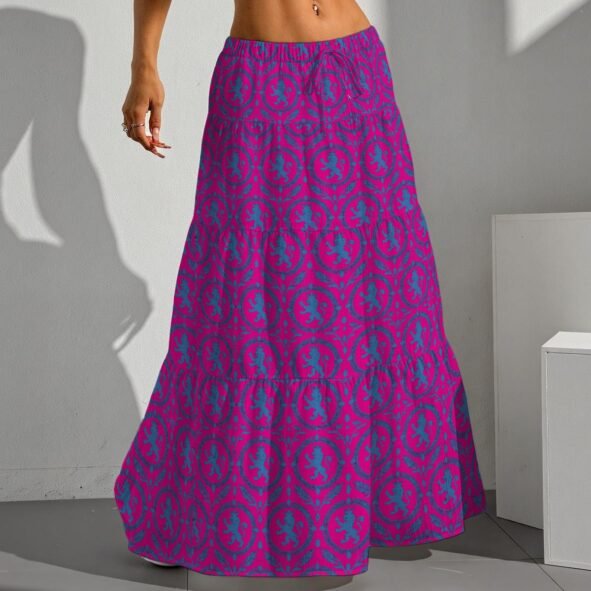 FullbreedCustom Print Women's Pleated Long Skirt