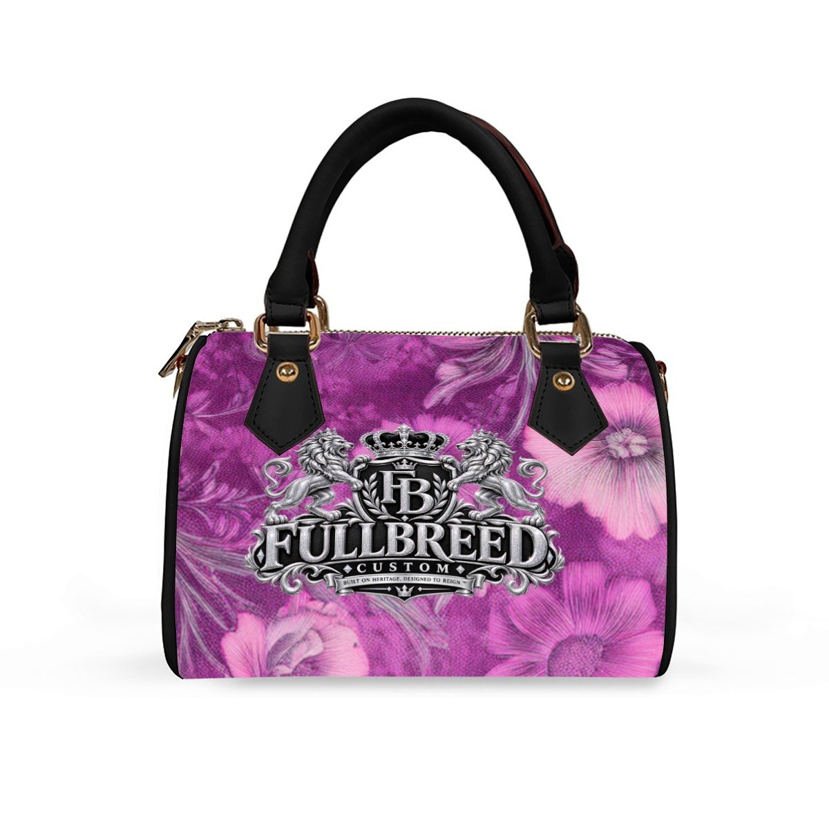 FullbreedCustom Classic Barrel-Shaped PU Leather Handbag - Image 3