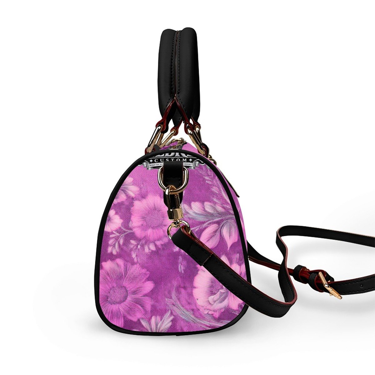 FullbreedCustom Classic Barrel-Shaped PU Leather Handbag - Image 4