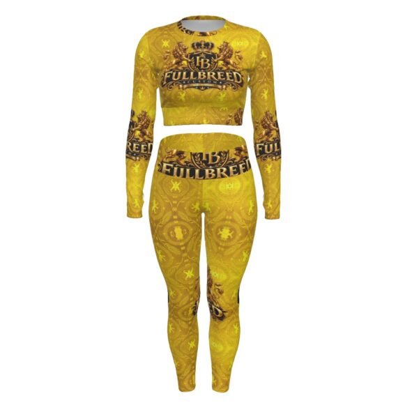 FullbreedCustom Print Women's Sport Set With Backless Top And Leggings