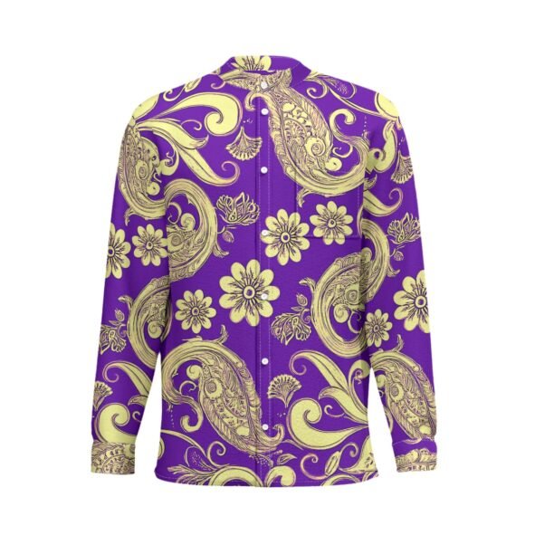 FullbreedCustom Print New Men'S Business Long-Sleeved Imitation Linen Shirt