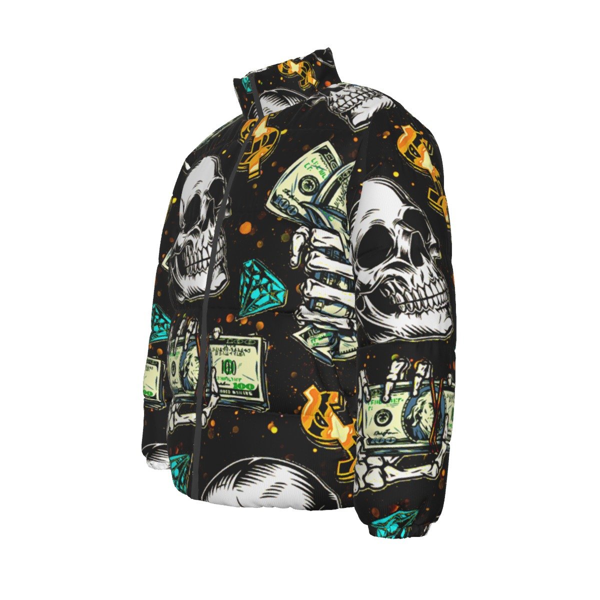 FullbreedCustom Print Unisex Stand-up Collar Down Jacket - Image 4