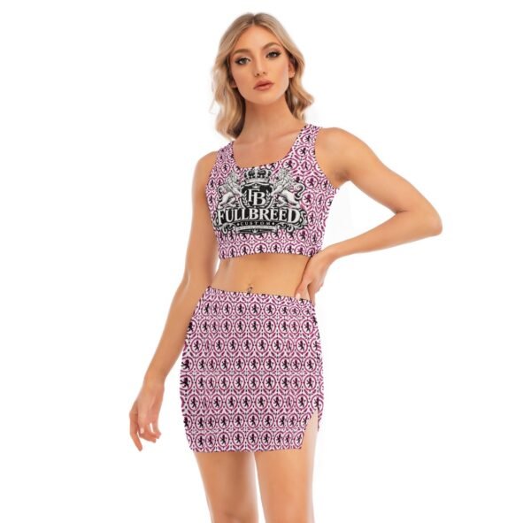 FullbreedCustom Print Women's Camisole And Hip Skirt Suit
