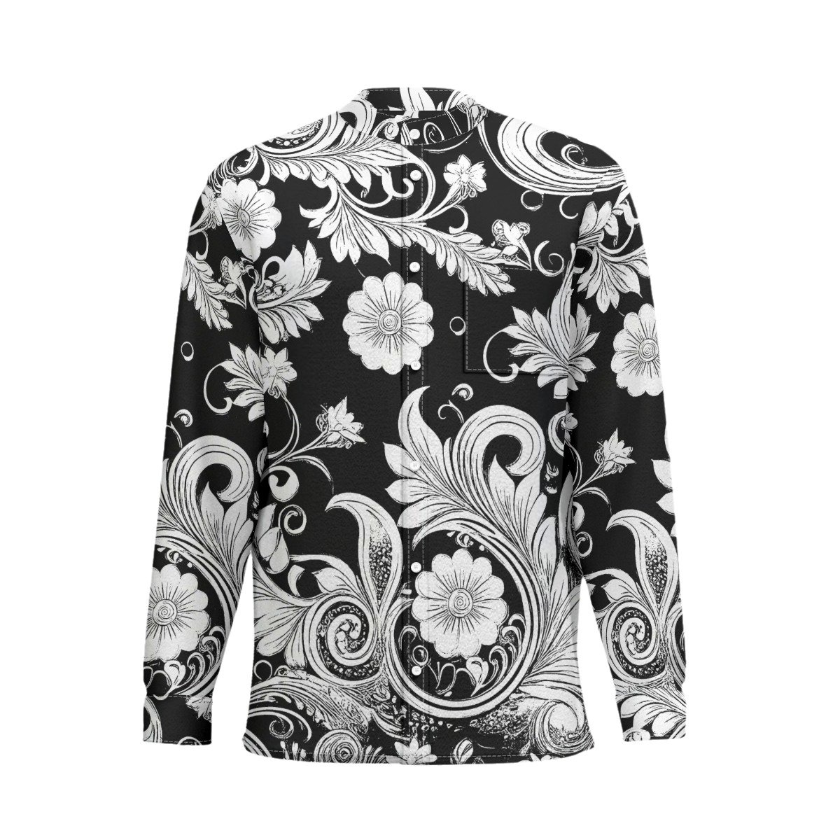 FullbreedCustom Print New Men'S Business Long-Sleeved Imitation Linen Shirt