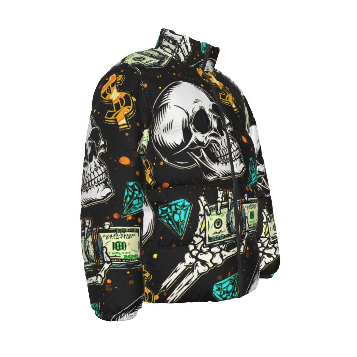 FullbreedCustom Print Unisex Stand-up Collar Down Jacket - Image 3