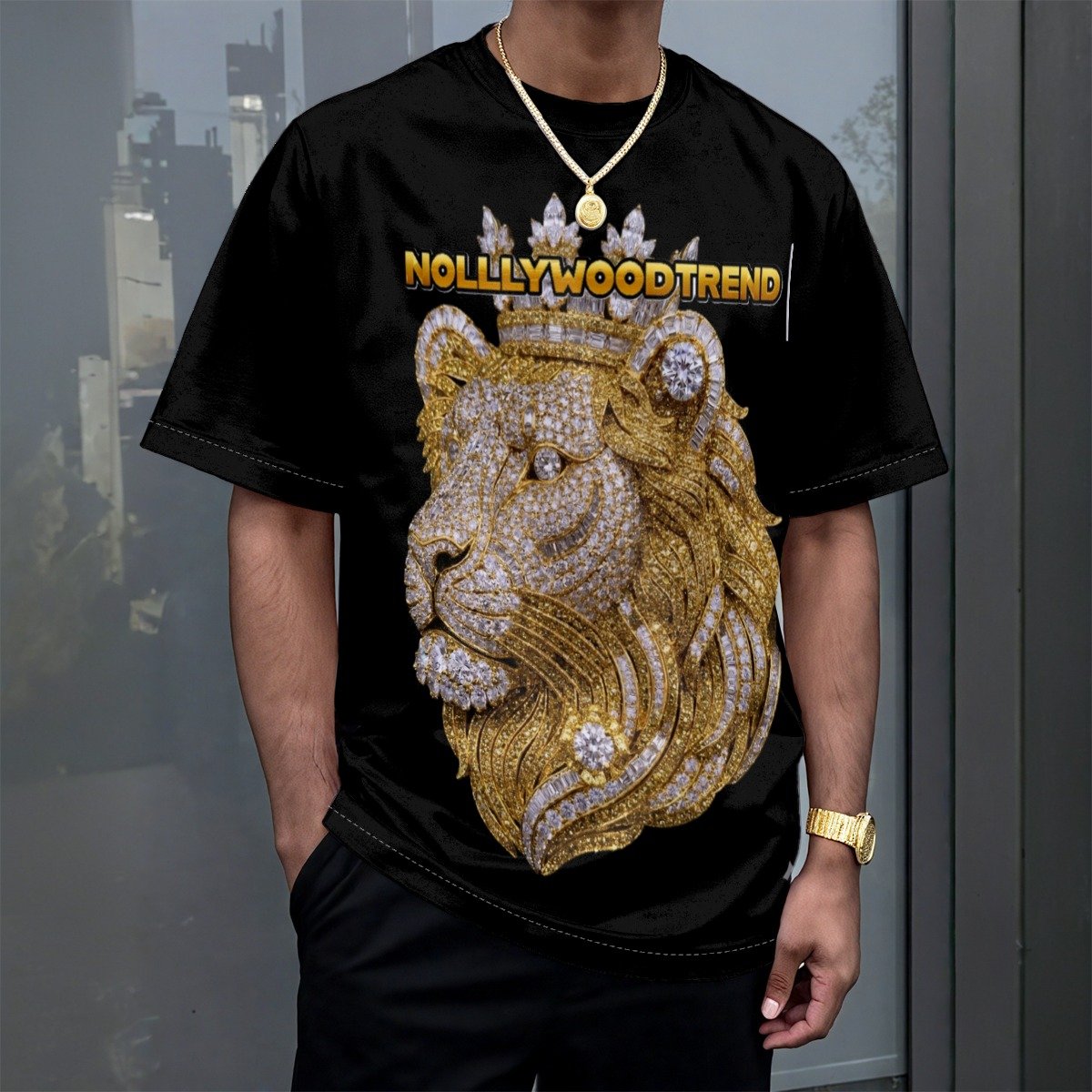 NOLLYWOODTREND Print Unisex Drop-shoulder T-shirt|180GSM