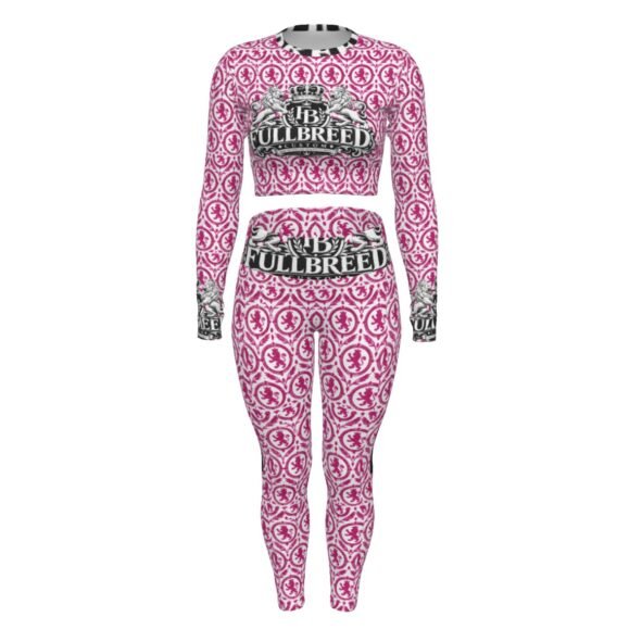 FullbreedCustom Print Women's Sport Set With Backless Top And Leggings