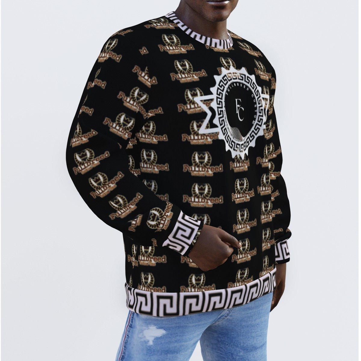 FullbreedCustom Print Men's Sweater - Image 2