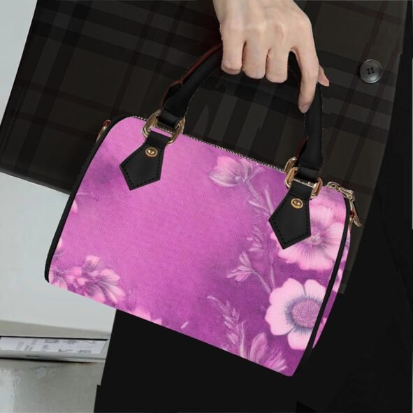 FullbreedCustom Classic Barrel-Shaped PU Leather Handbag