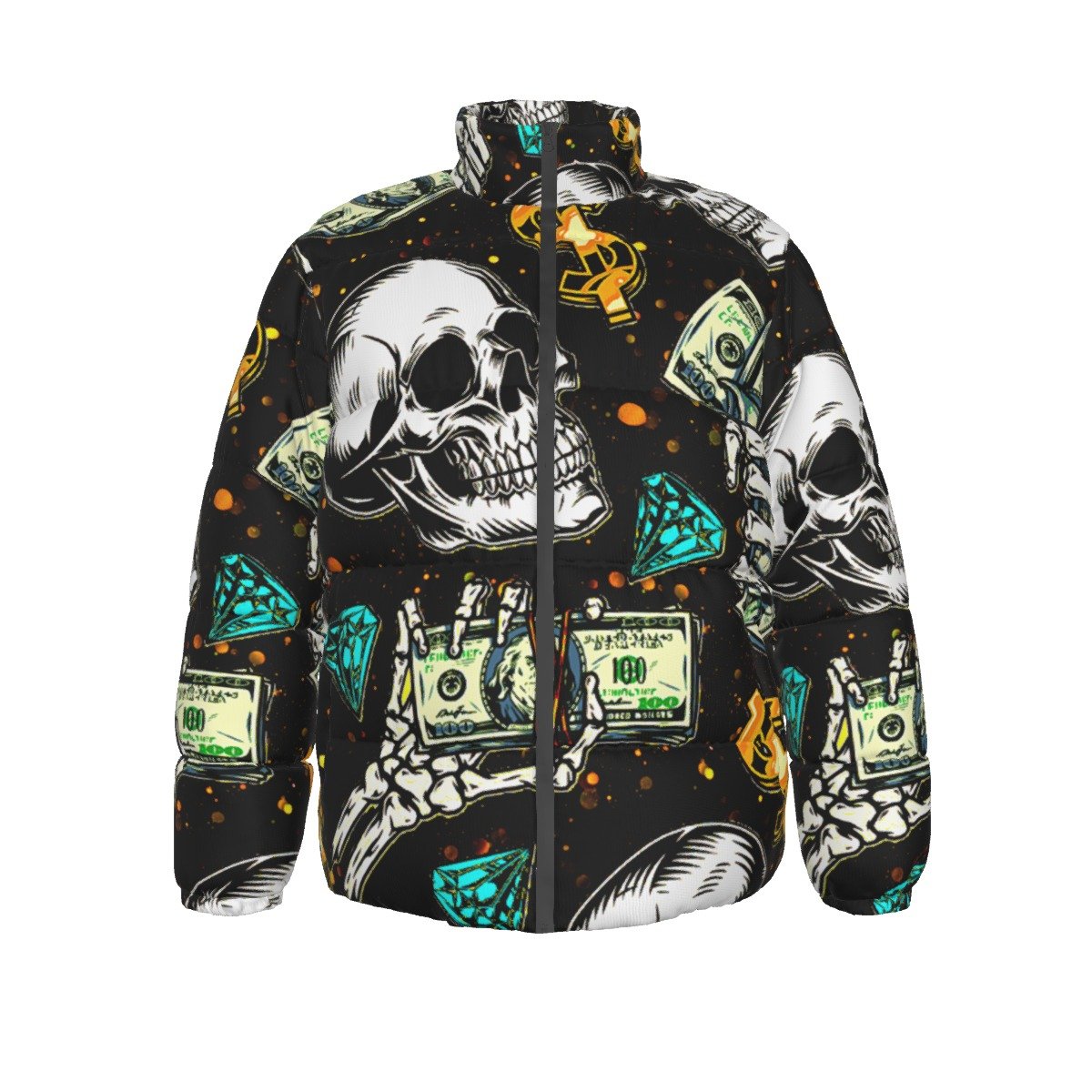 FullbreedCustom Print Unisex Stand-up Collar Down Jacket