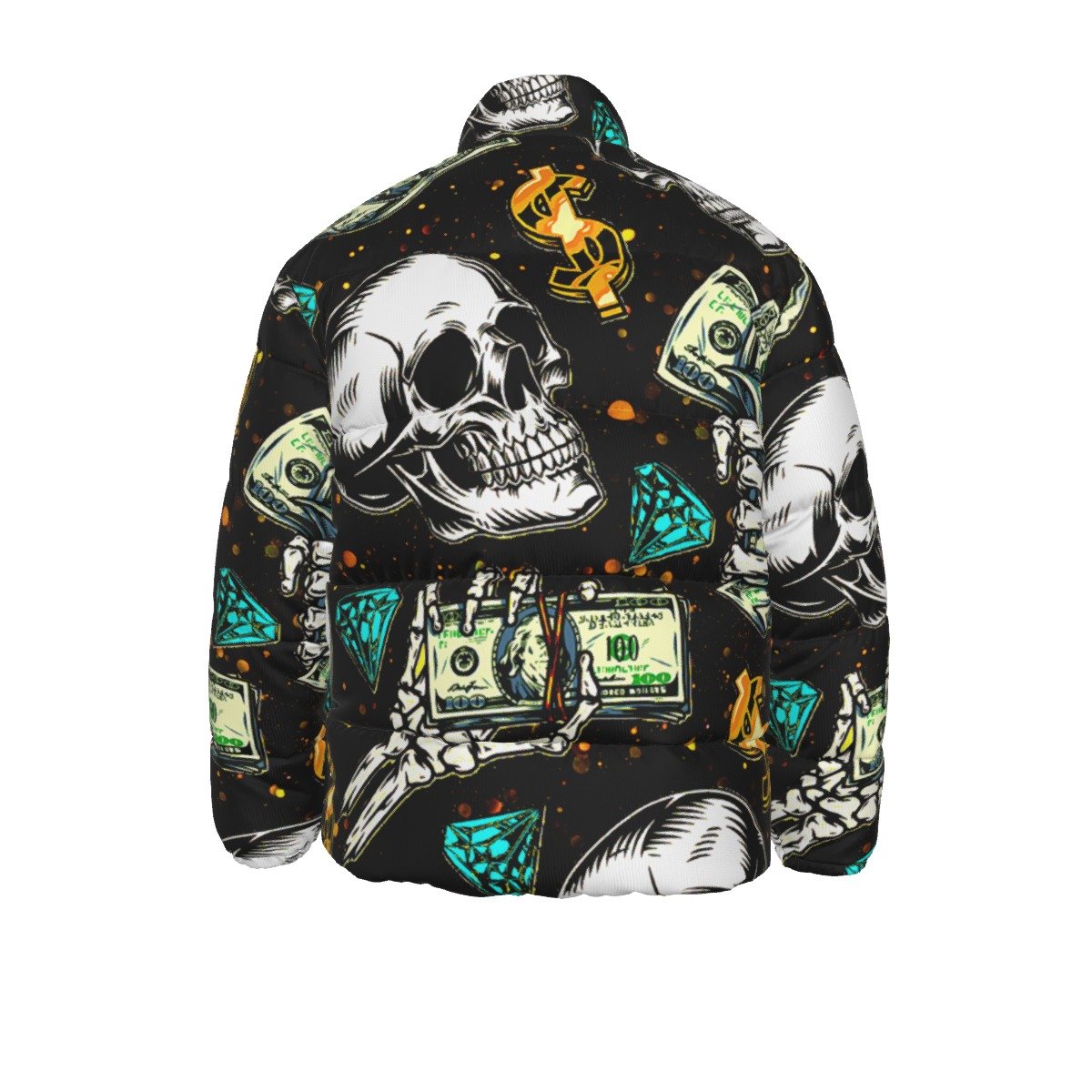 FullbreedCustom Print Unisex Stand-up Collar Down Jacket - Image 2
