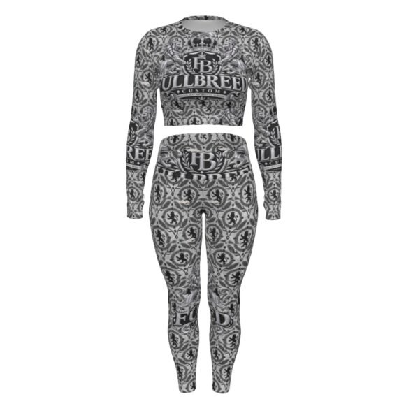 FullbreedCustom Print Women's Sport Set With Backless Top And Leggings