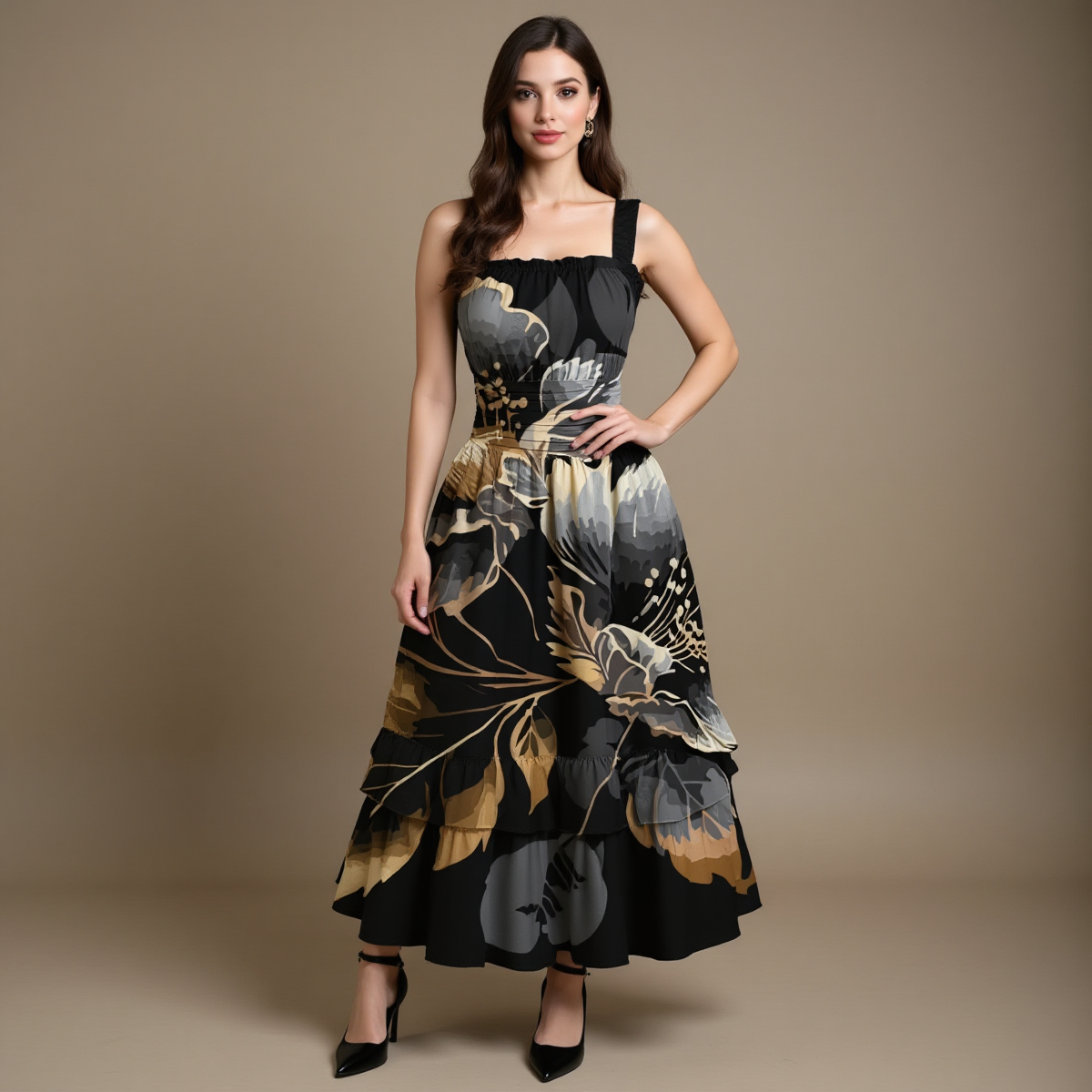 FullbreedCustom Print Women‘s Ruffle Hem Dress - Image 4