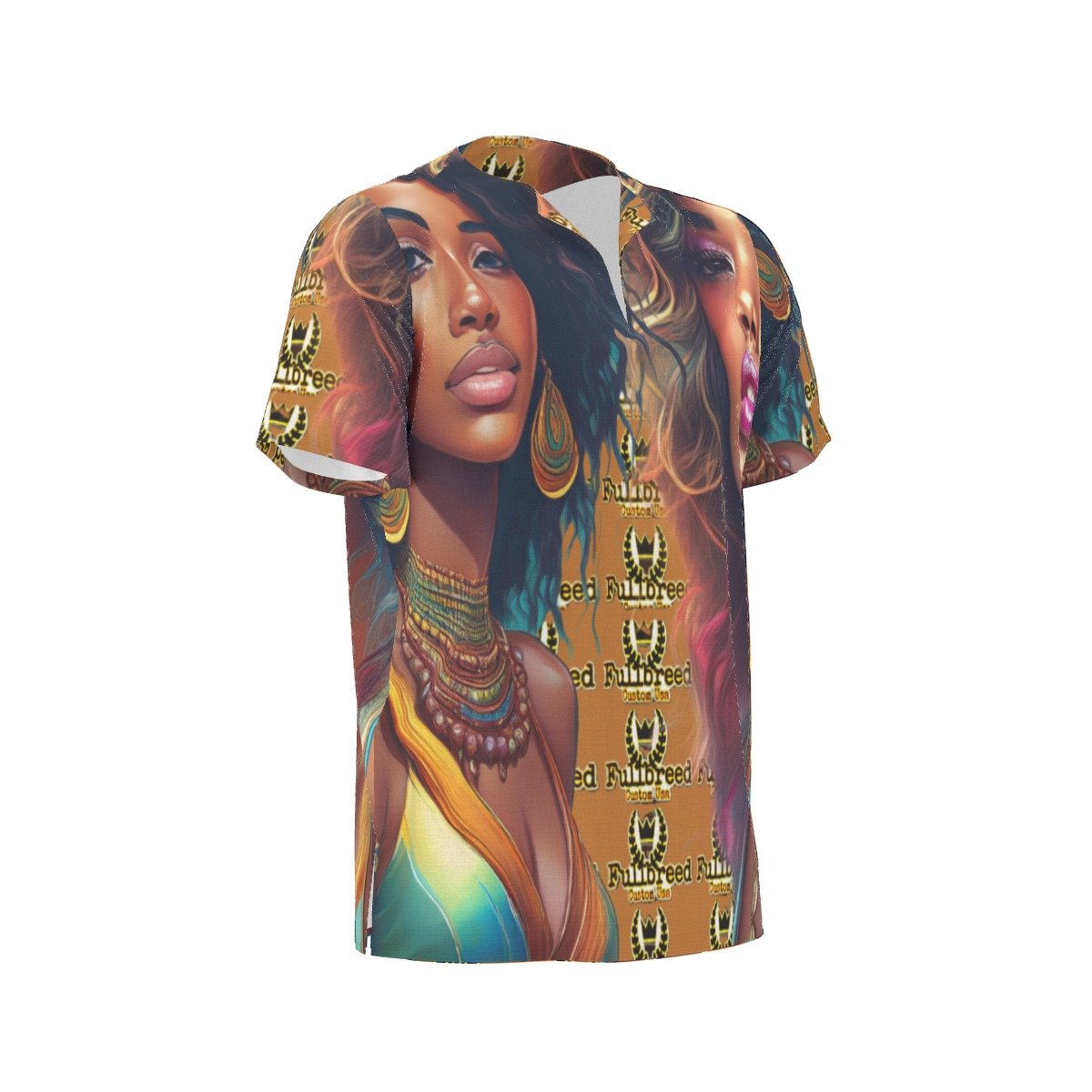 FullbreedCustom Print Men's African Dashiki Shirt - Image 3