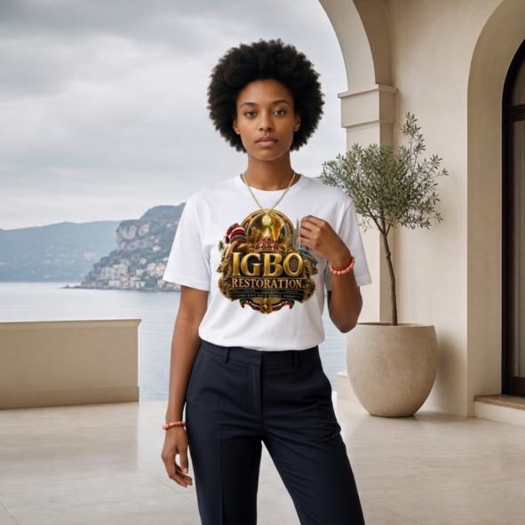Igbo restoration Unisex Drop-shoulder T-shirt|180GSM